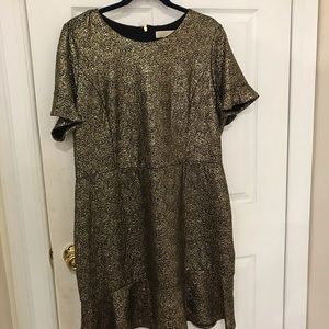 Michael Kors Gold Shimmer Cocktail Dress